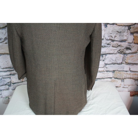 Donna Karan New York Mens Double Breasted Blazer Brown Textured Made in Italy - Picture 8 of 11